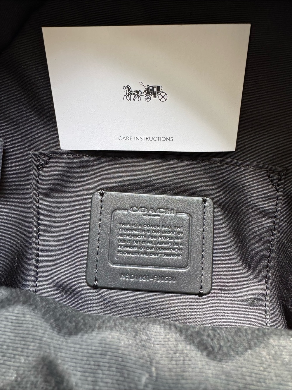 NWT Coach Andi Pebbled Leather Backpack Black Gold Hardware - Picture 12 of 14